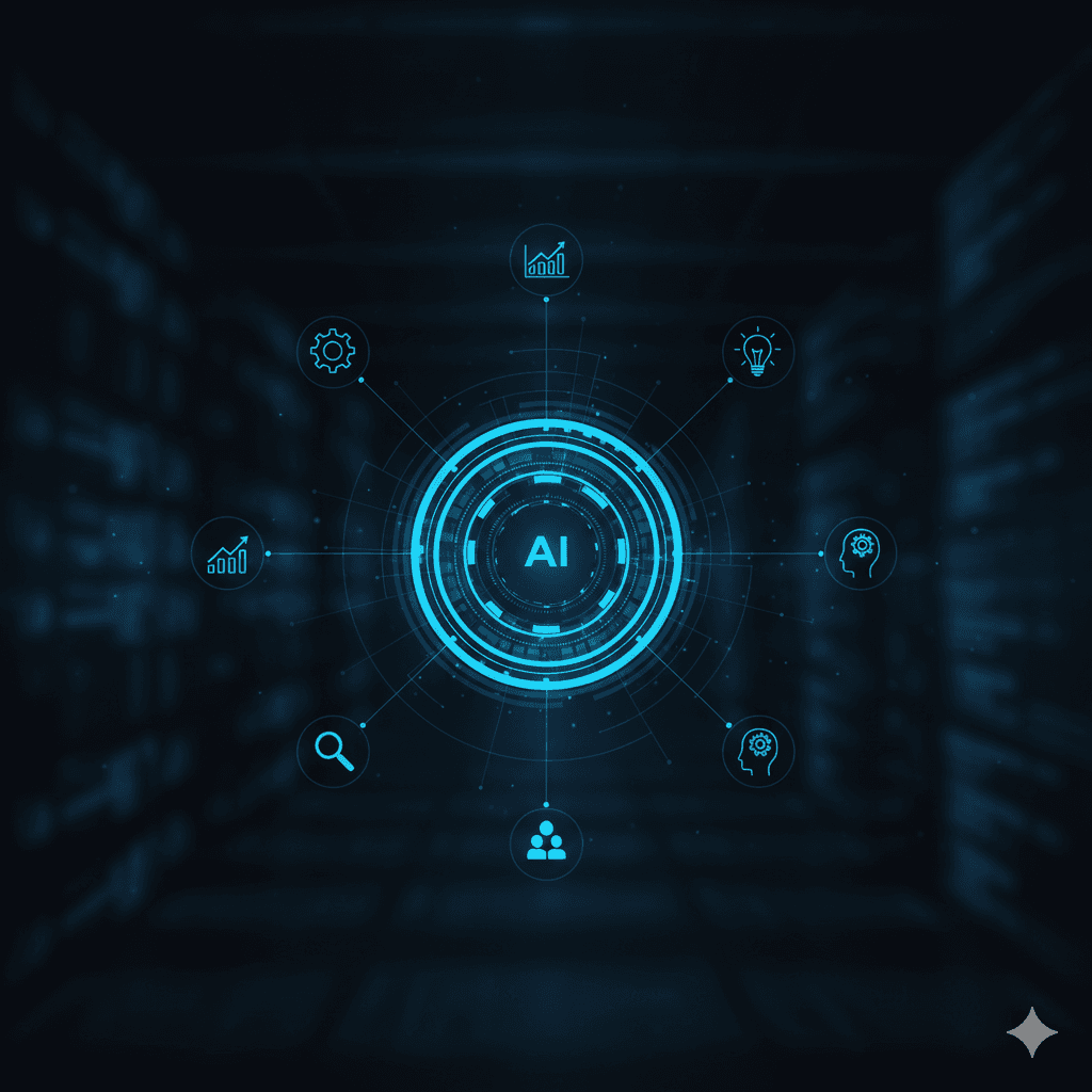 AI-powered automation hub - intelligent systems orchestrating business operations
